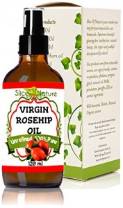 organic rosehip oil essential ounce pressed sourced slice virgin seed cold skin nature face hair cosmetics makeup