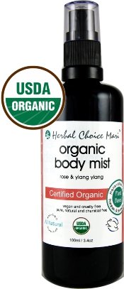 Herbal Choice Mari Organic Body Mist Rose & Ylang Ylang 100ml/ 3.4oz Spray