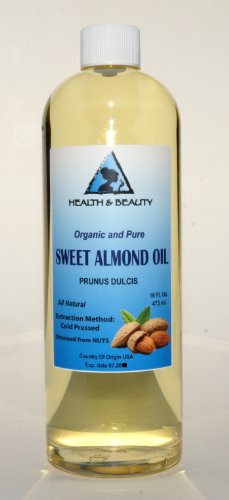 Sweet Almond Oil Organic Carrier Cold Pressed Refined 100% Pure 16 oz