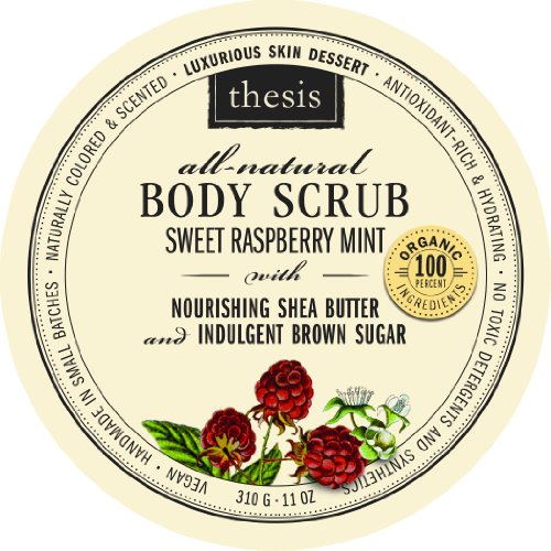 Organic Body Scrub – Brown Sugar, Shea Butter – Raspberry Mint