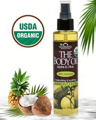 USDA Certified Organic Body & Bath Oil – Caribbean Coconut, 5 Fl.oz. ★ Brand New ★ The Highest Quality Pure, Certified Organic and 100% Natural Daily Body Oil ★ Luxurious. Light and Easily absorbable after shower to Moisturize Skin or Use as a Massage Oil. ★ Jojoba & Olive Oil along with Vitamin E. Anti-inflammatory ★ No Alcohol, No Paraben, No Artificial Detergents, No Color, No Synthetic perfumes, No Chemicals.