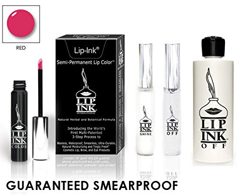LIP INK Organic Vegan 100% Smearproof Lip Stain Kit – Red