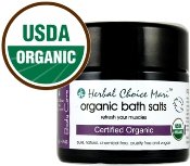 Herbal Choice Mari Organic Bath Salts Refresh Your Muscles 125g/ 4.4oz Glass Jar