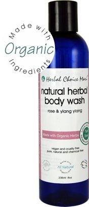 Herbal Choice Mari m/w Organic Natural Body Wash Rose & Ylang Ylang 236ml/ 8oz