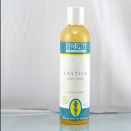 Brigit True Organics- LEMON ALOE Castile Body Wash, 8.5 fl. oz. (86% ORGANIC)