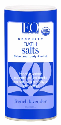 EO Serenity Bath Salts, French Lavender, 22-Ounce Canisters Bags (Pack of 3)