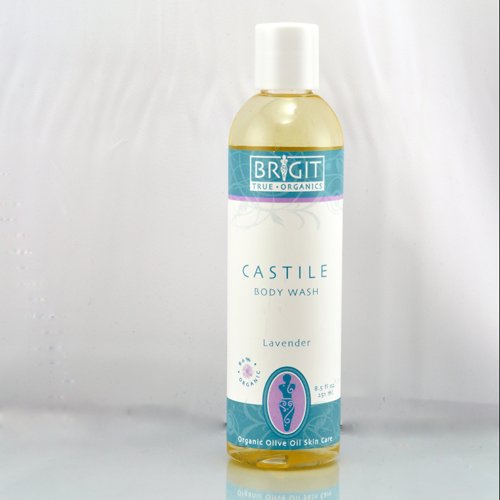 Brigit True Organics- LAVENDER Castile Body Wash, 8.5 fl. oz. (86% ORGANIC)