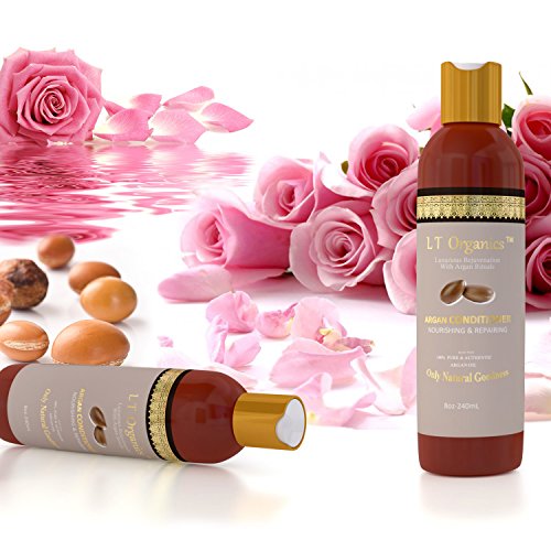 Argan Oil Conditioner LT Organics All Natural Sulfate Free, Sodium-Chloride-Free, Paraben-Free, Salon Quality to Rejuvenate and Bring Life Back to Your Dull Lifeless Hiar.