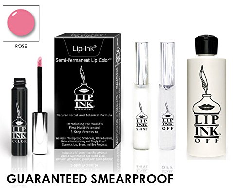 LIP INK Organic Vegan 100% Smearproof Lip Stain Kit – Rose