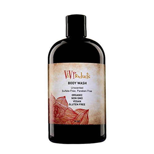 Body Wash For Men & Women-Leaves Skin Clean, Fresh, Moisturized & Nourished-Face Wash, Shampoo, Makeup Remover, Shaving Soap & Kitchen Hand Soap-Organic Non GMO Ingredients, Vegan, Gluten Free, Paraben Free, Sulfate Free-Unscented For Sensitive Users-16oz