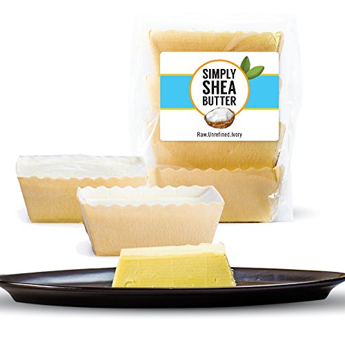 Shea-Butter Natural-Unrefined Raw-Organic African Ivory 100% Grade-A First-Aid Relief for Burns Natural Hair Conditioner & Body-Butter Skin Soothing Itching and Rash Treatments Insect Bite Relief Perfect Gift Set for Women Men or Baby – 4 Pack Raw Shea Butter Sticks – (1 Pound, Ivory)