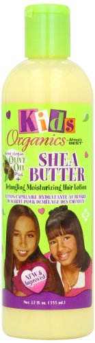 Africa’s Best Kids Organic Shea Butter Detangling Moisturizing Hair Lotion, 12 Ounce (Pack of 2)