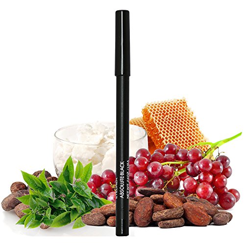 Black Eyeliner Pencil – All Natural & Vegetarian, Long Lasting, Smoothly Glides To Define The Best Perfect Line – No Irritation & No Toxic Chemicals – Create Amazing Looking Eyes Now!