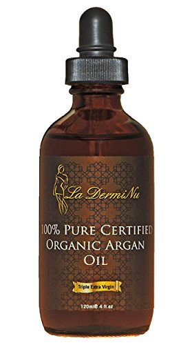 100% Pure Certified Organic Argan Oil 4 Oz for Hair, Skin, Face, Lips, Nails – Healthy Sexy Hair – Daily Moisturizer, Best Hair Conditioner – Anti-aging – Acne to Clear Skin – Money Back Guarantee!
