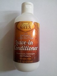 Simply Shea Leave-in Conditioner with Organic Shea Butter (Paraben-free) 8oz