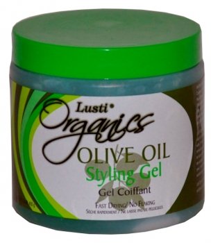 Lusti Organics Olive oil Styling Gel, Fast drying, No Flaking, 16 Oz