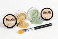 GREEN & YELLOW CORRECTOR Kit with Concealer BRUSH Mineral Makeup Set Bare Skin Face Foundation Powder