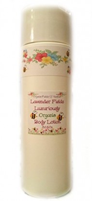 Luxury Organic Body Lotion – 100% All Natural & Non-GMO – Lush Fields of Lavender Scent – NOW 8 Ounce Size! ORGANIC INGREDIENTS – Women – Men – Kids – Will not dry out your skin or leave a long lasting oily residue. Will heal damaged skin – Terrific for EVERY skin type, Oily, Dry, Sensitive or Normal – Natural vitamin content nourishes and improves overall health and condition of your skin. NO: Sulfates, Pthalates, Parabens, Or Dyes