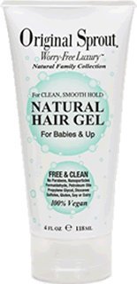 Original Sprout Natural Hair Gel (4 oz) – Vegan Formula Strengthens, Softens and Hydrates Hair; Medium Hold Tames Unruly Hair while Protecting Against Breakage