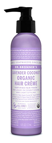 Dr. Bronner – Lavender & Coconut Hair Conditioner & Styling Creme, 6 fl oz cream