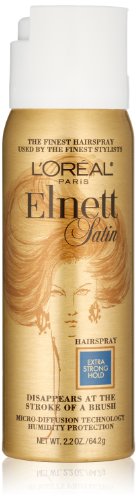 L’Oreal Paris Elnett Satin Hairspray Extra Strong Hold (Travel Size), 2.2 Ounce