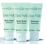 Scottish Fine Soaps Travel Essentials, Sea Kelp, From Scotland. Includes: Body Wash, Body Butter and Shampoo, 1.75 Oz. Each.