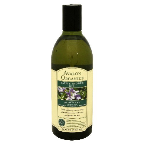 Avalon Organics Rosemary Bath & Shower Gel, 12 Ounce