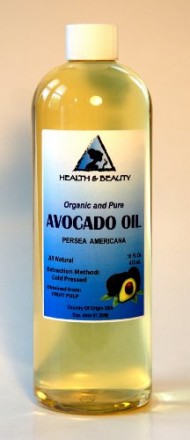 Avocado Oil Organic Carrier Cold Pressed 100% Pure 16 oz