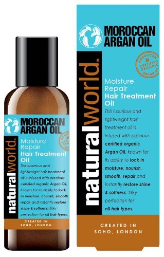 Natural World Brodie And Stone International Organic World Moroccan Argan Oil Moisture Repair Hair Treatment Oil 100ml