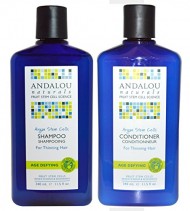 Andalou Naturals Argan Oil Stem Cells Age Defying Shampoo and Conditioner Bundle For Thinning Hair With Jojoba Oil and Aloe Vera For Anti-Aging, 11.5 fl. oz. each