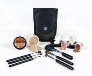 STARTER KIT with 6 pc BRUSH SET Mineral Makeup Bare Skin Matte Foundation Cover (Warm Neutral-most popular)