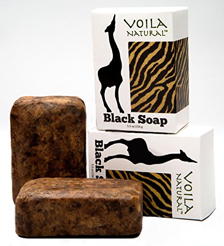 African Black Soap with Shea Butter & Bonus Face Oil Blend with Rosehip, Argan, Jojoba & Marula Oil (pack of 2)