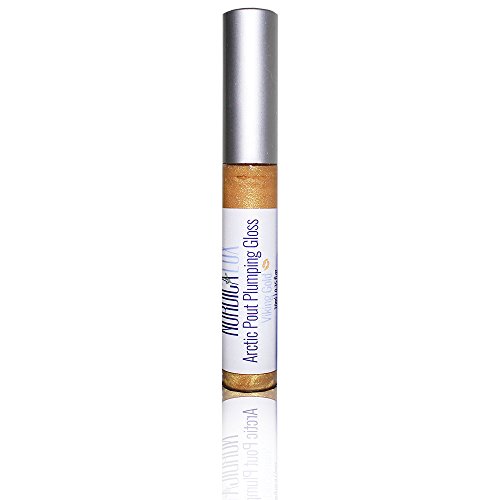 Lip Plumper Gloss | Viking Gold Color | Collagen Infused With Micronized Hyaluronic Acid And Peptides | Fuller Lips In Minutes | Plumps Lips Without Irritation or Injections | No Sting Formula | Best Lip Plumper That Works