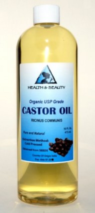 Castor Oil USP Grade Organic Cold Pressed Pure Hexane Free 16 oz
