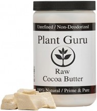 (3 Pack) Raw Cocoa Butter 100% Pure and Natural 16 oz. (PACKAGED IN HDPE FOOD GRADE JAR WITH A TWIST CAP TO ENSURE FRESHNESS)