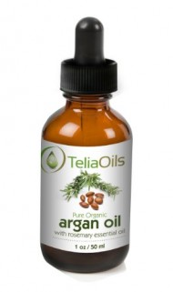 Organic Pure 100 % Argan Oil with Rosemary Essential Oil – Excellent Hair Treatment – 1.7oz (50ml)