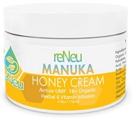 reNeu Manuka Honey Cream Healing Moisturizer Skin Care with UMF 16+ and Aloe Vera