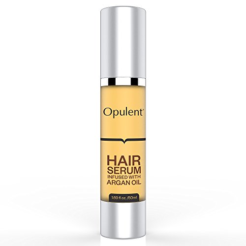 Best Hair Serum with Argan Oil + Vitamin E for Hair Treatment – Hair Serum for Frizzy Hair, Damaged Hair, Hair Loss, Curly Hair – Leave in Hair Conditioner for Healthy, Shiny Hair – 1.69 Fl Oz