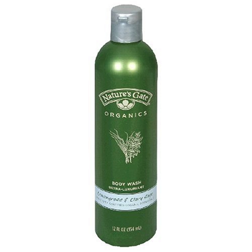 Nature’s Gate Organics Organics Herbal Blend , Lemongrass & Clary Sage Body Wash ,Paraben Free 12-Ounce Bottles (Pack of 3)