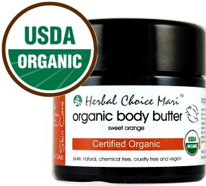 Herbal Choice Mari Organic Body Butter Sweet Orange 100ml/ 3.4oz JAR