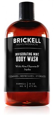 Brickell Invigorating Mint Body Wash, 16 Ounce
