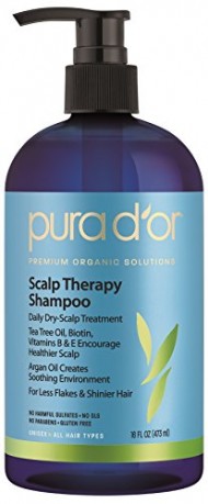 pura d’or Scalp Therapy Shampoo, 16 Fluid Ounce