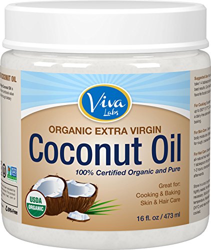 Viva Labs The Finest Organic Extra Virgin Coconut Oil, 16 Ounce