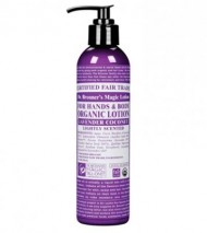 Dr. Bronner’s & All-One Organic Lotion for Hands & Body, Lavender Coconut, 8-Ounce Pump Bottle