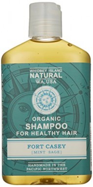 Whidbey Island Natural Organic Shampoo – Fort Casey (Mint Sage) 8 fl oz. Made with enriching tropical and nut oils. Safe for dyed hair. Natural foam – No Sodium Lauryl Sulfate (SLS). No alcohol. Handmade in the Pacific Northwest, USA