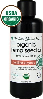 Herbal Choice Mari Organic Hemp Seed Oil 100ml/ 3.4oz Bottle
