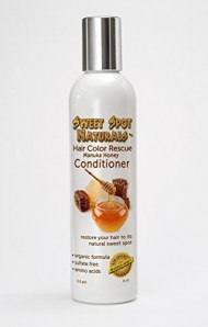 Hair Color Rescue, Best Leave In Deep Conditioner for Chemically Damaged, Color Treated Hair. Color Safe. Natural Formula Contains Raw Manuka Honey, Organic Aloe Vera and 20 Amino Acids. Moisturize and Hydrate Dry, Brittle, Frizzy Hair. Alcohol Free, Sulfate Free, Paraben Free, Chemical Free, Fragrance Free. 8 oz