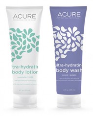 Acure Organics All Natural Ultra-Hydrating Body Lotion & Ultra-Hydrating Body Wash Dry Skin Bundle With Aloe Vera, Cocoa Butter, Jojoba & Argan Oil, 8 fl. oz. each