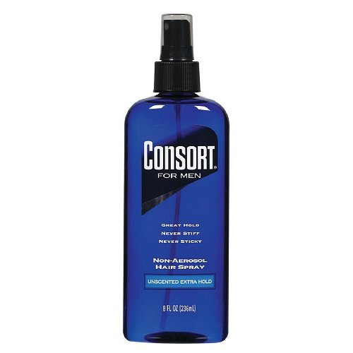 Consort For Men Hair Spray, Non-Aerosol, Extra Hold, Unscented 8 fl oz / 237 ml