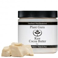 Raw Cocoa Butter 100% Pure 8 oz. (PACKAGED IN HDPE FOOD GRADE JAR WITH A SCREW CAP TO ENSURE FRESHNESS)